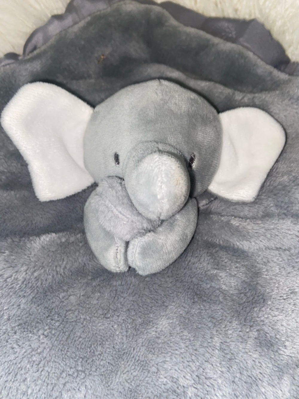 Carter's Gray and White Plush Elephant Lovey